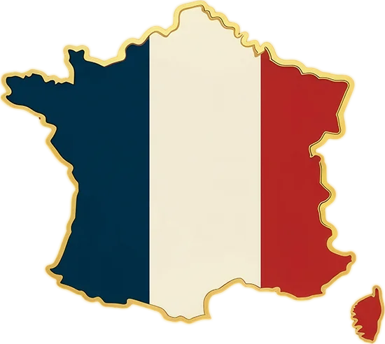 Carte de France où opère l'agence web Kodeeus